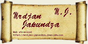 Mrđan Japundža vizit kartica